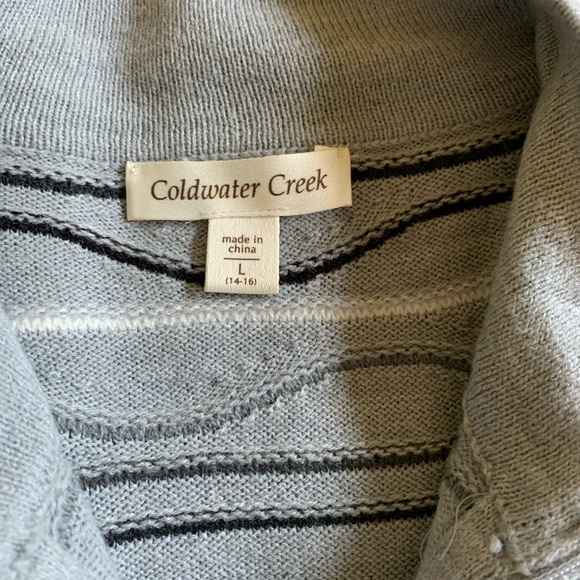 Coldwater Creek  Large cardigan zipper sweater. - Picture 4 of 5